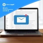 Laptop con icona email e notifica legale - News Legali Safio